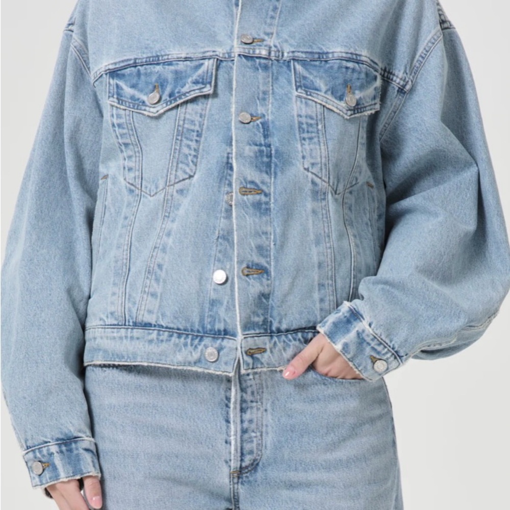 Agolde Faded Blue Denim Jacket